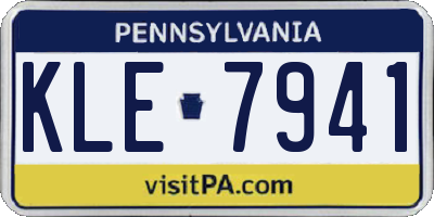 PA license plate KLE7941