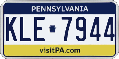 PA license plate KLE7944