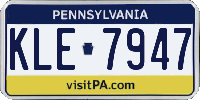PA license plate KLE7947