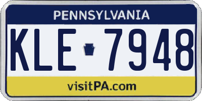 PA license plate KLE7948