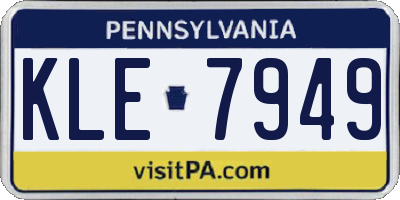 PA license plate KLE7949