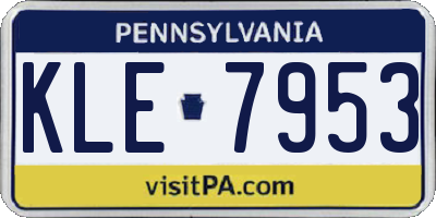 PA license plate KLE7953