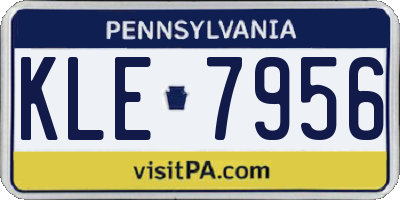 PA license plate KLE7956