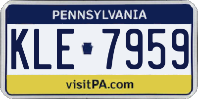 PA license plate KLE7959