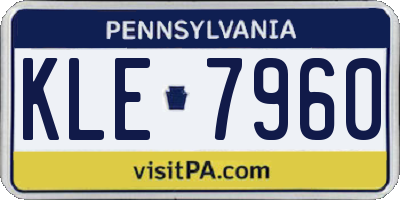 PA license plate KLE7960