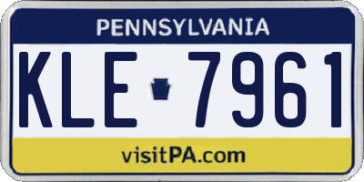 PA license plate KLE7961