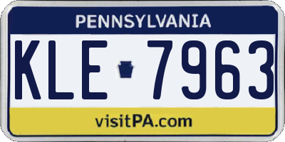 PA license plate KLE7963