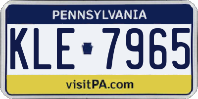 PA license plate KLE7965