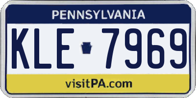 PA license plate KLE7969