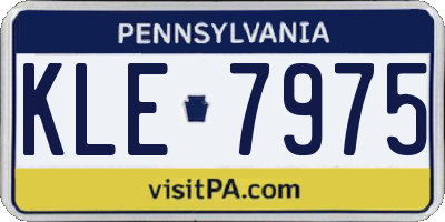 PA license plate KLE7975
