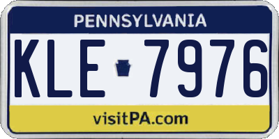 PA license plate KLE7976