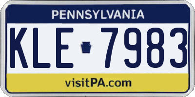 PA license plate KLE7983