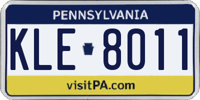 PA license plate KLE8011