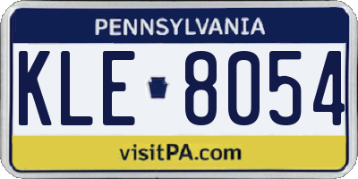 PA license plate KLE8054