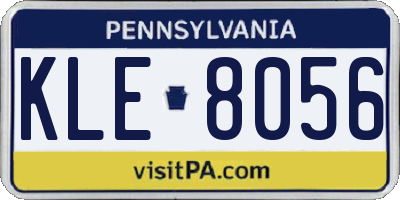 PA license plate KLE8056