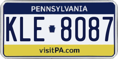 PA license plate KLE8087