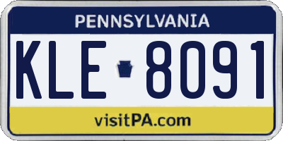 PA license plate KLE8091