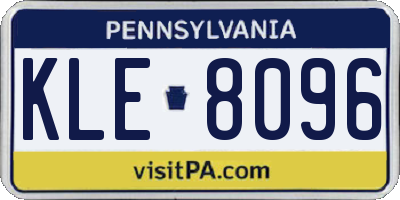 PA license plate KLE8096
