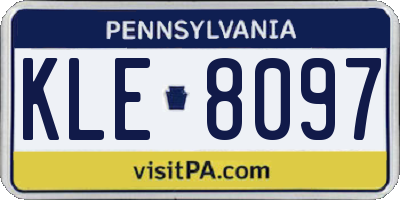 PA license plate KLE8097