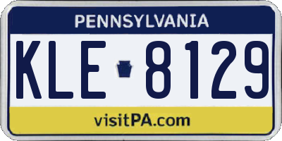 PA license plate KLE8129
