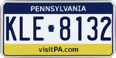 PA license plate KLE8132