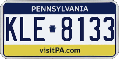 PA license plate KLE8133