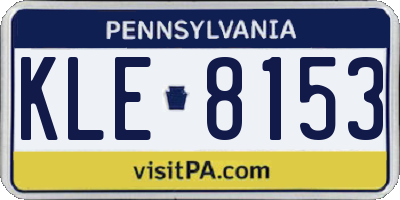 PA license plate KLE8153
