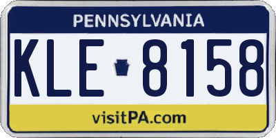 PA license plate KLE8158
