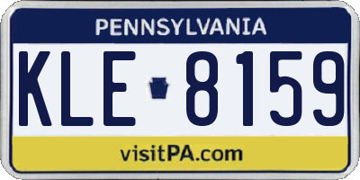 PA license plate KLE8159