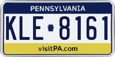 PA license plate KLE8161