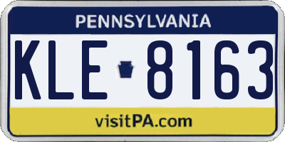 PA license plate KLE8163