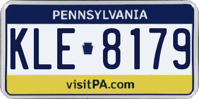 PA license plate KLE8179