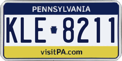 PA license plate KLE8211