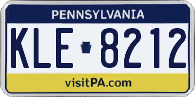PA license plate KLE8212