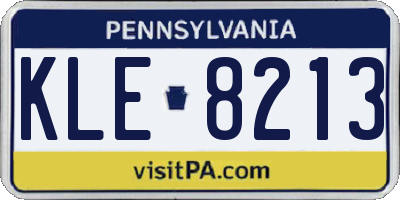 PA license plate KLE8213