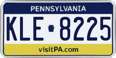PA license plate KLE8225