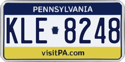 PA license plate KLE8248