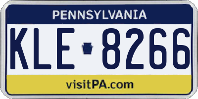 PA license plate KLE8266