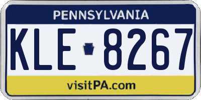 PA license plate KLE8267