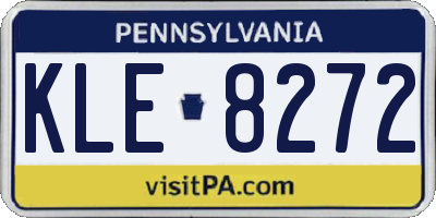 PA license plate KLE8272