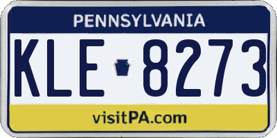PA license plate KLE8273
