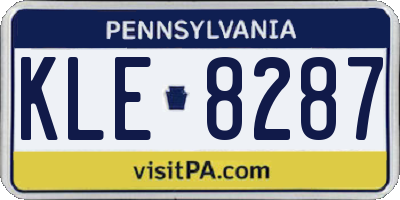 PA license plate KLE8287