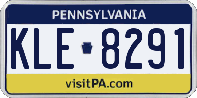 PA license plate KLE8291