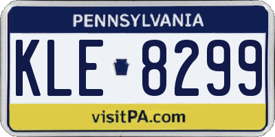 PA license plate KLE8299