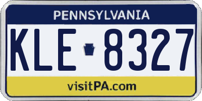 PA license plate KLE8327