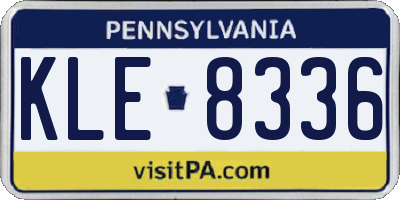 PA license plate KLE8336