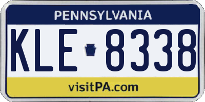 PA license plate KLE8338