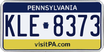 PA license plate KLE8373