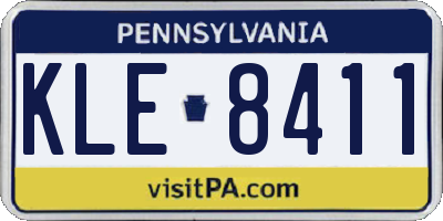PA license plate KLE8411