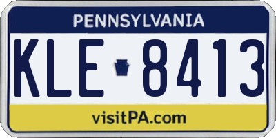 PA license plate KLE8413